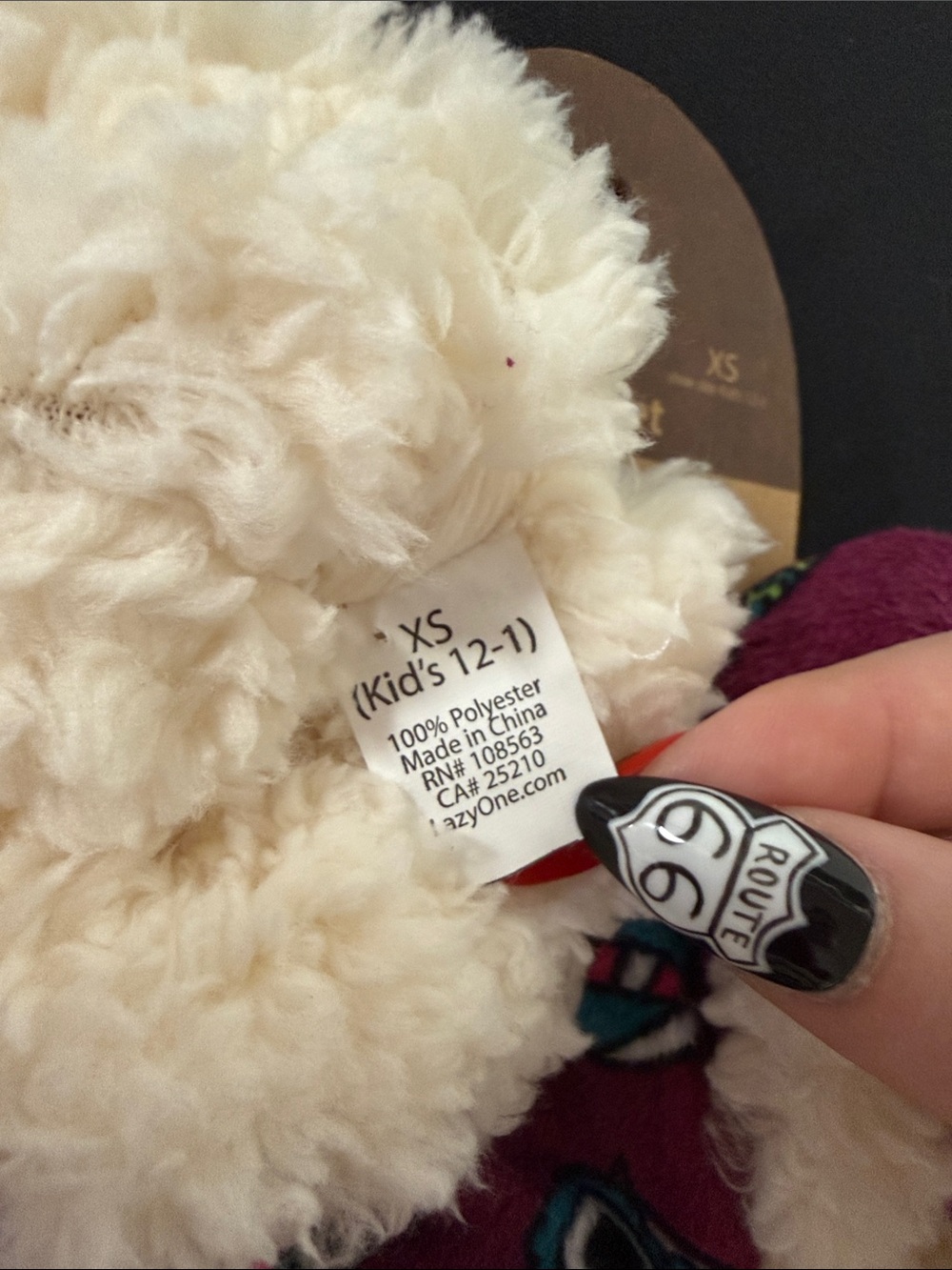 Lazy One Owl Fuzzy Feet Slippers - Magenta with Cream Sherpa - Picture 5 of 5